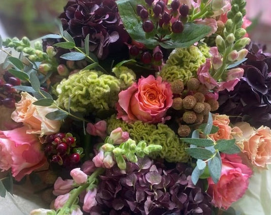 Seasonal hand tied bouquet